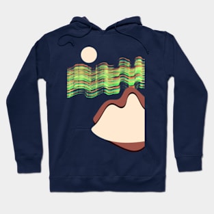 Northern Lights - Brown & Green Hoodie